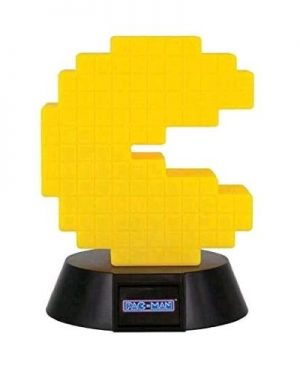 PP4987PM, PALADONE PAC MAN ICON LIGHT MINI LAMPADA DI NOTTE DA TAVOLO COLORE GIALLO NERO, Paladone