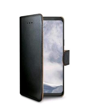 WALLY791, CELLY GALAXY S9+ CUSTODIA IN ECOPELLE COLORE NERO, CELLY