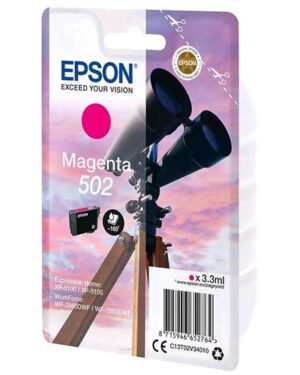 C13T02V34010, EPSON 502 CARTUCCIA INK 3.3 ML MAGENTA, Epson