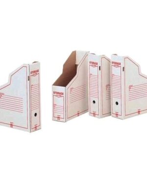 160600, KING MEC STORAGE SCATOLE ARCHIVIO PORTARIVISTE 260X350 mm DORSO 9.3 CM COL. BIANCO/ROSSO CONF 32 Pz., KING MEC