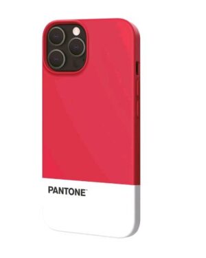 PT-PC1GESTIONE ARTICOLI **, PANTONE APPLE iPHONE 13 PRO MAX COVER IN TPU DOTATA DI UN RIVESTIMENTO IN SILICONE E FINITURA SOFT-TOUCH ROSSO/ BIANCO LOGO PANTONE, Pantone