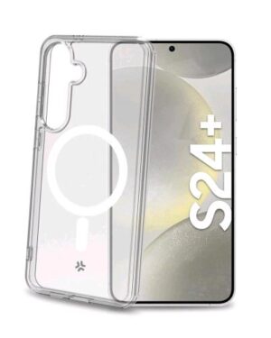 GELSKINMAG1066, CELLY SAMSUNG GALAXY S24+ 5G COVER IN MORBIDO TPU MODULO MAGNETICO CIRCOLARE COMPATIBILE CON RICARICA WIRELESS TRASPARENTE, CELLY