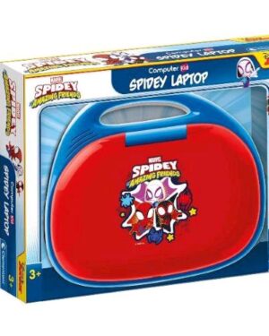 16454, CLEMENTONI COMPUTER KID SPIDEY LAPTOP PARLANTE EDUCATIVO 13 ATTIVITA' INTERATTIVE IN ITALIANO E INGLESE PER IMPARARE LETTERE NUMERI E PAROLE, Clementoni