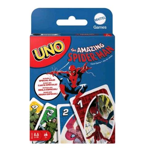 HXY08, MATTEL UNO GIOCO DI CARTE A TEMA SPIDER MAN, MATTEL