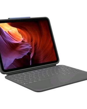 920-011204, LOGITECH RUGGED FOLIO APPLE iPAD 10th E A16 CUSTODIA CON TASTIERA CON SMART CONNECTOR E TASTIERA RESISTENTE AGLI SCHIZZI LAYOUT ITALIANO QWERTY GRIGIO, Logitech