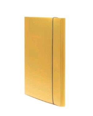 100102102, FELLOWES HOLOS CARTELLA 3 LEMBI IN POLIPROPILENE RICICLATO 350X250X10 mm A4 CON ELASTICO GIALLO, FELLOWES