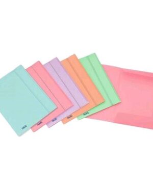 400115580, FAVORIT PASTEL CARTELLE 3 LEMBI C/ELASTICO IN PP 240X33OMM A4 COL. ASSORTITI, FAVORIT